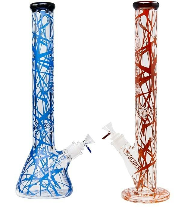 Assorted Spider Glass Bong 18"