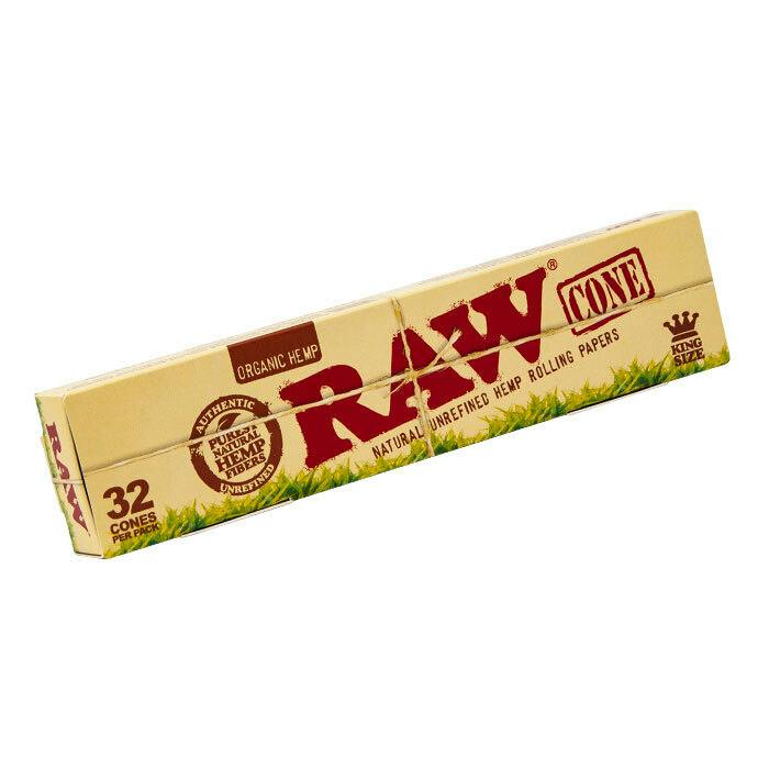 Raw Organic Hemp King Size Cones 32 Pack