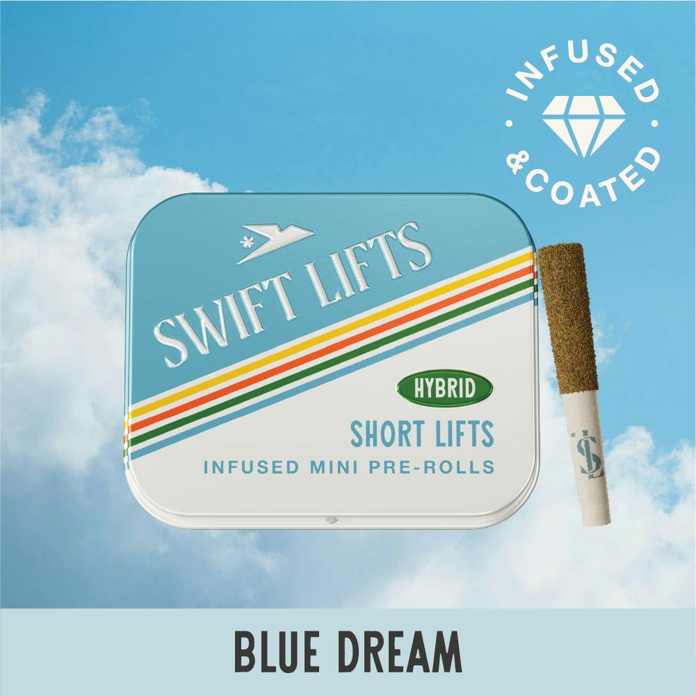 Swift Lifts Short Lifts Infused & Coated Blue Dream Infused Pre-Roll 2.5g [5pk]