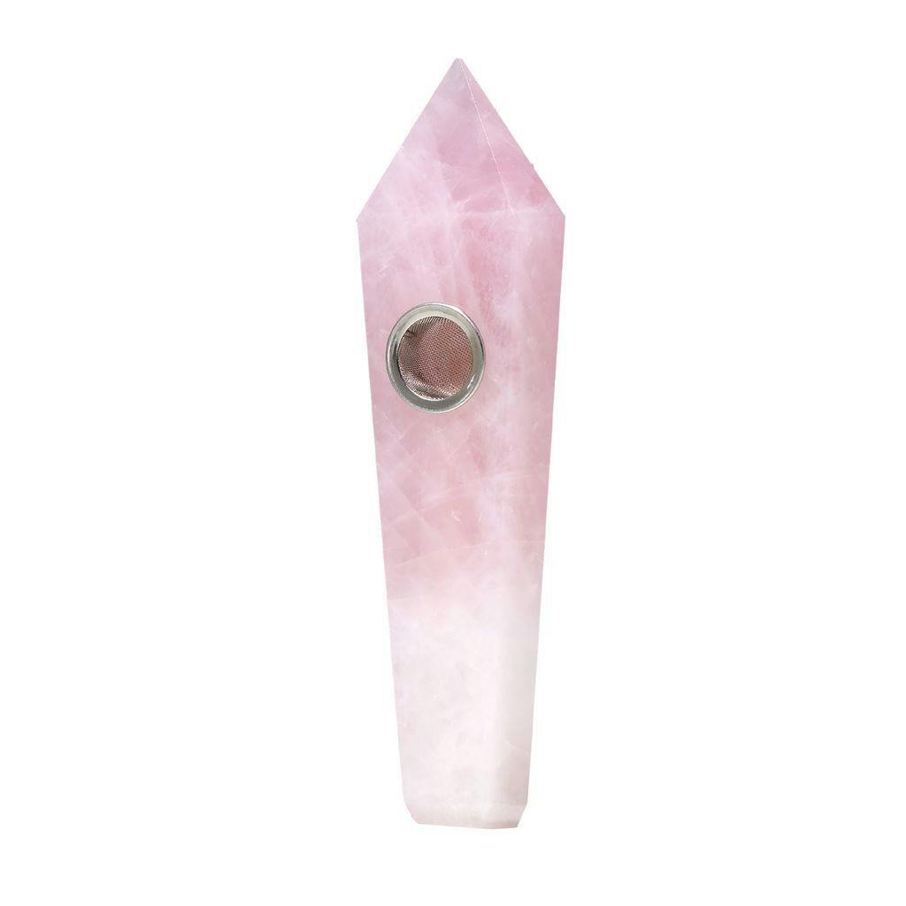 Astral Project Gemstone Pipe Rose Quartz