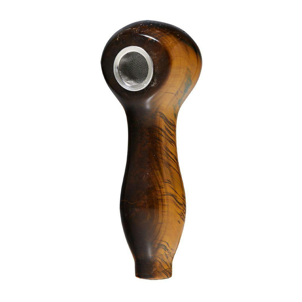 Astral Project Gemstone Spoon Pipe Tiger's Eye
