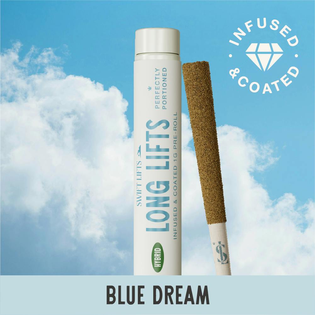 Swift Lifts Long Lift Infused & Coated Blue Dream Infused Pre-Roll 1g