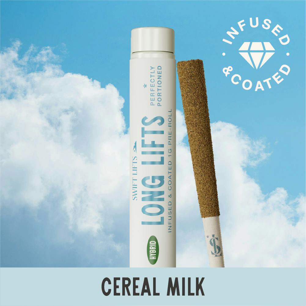 Swift Lifts Long Lifts Infused & Kief Coated Cereal Milk Infused Pre-Roll 1g [1pk]