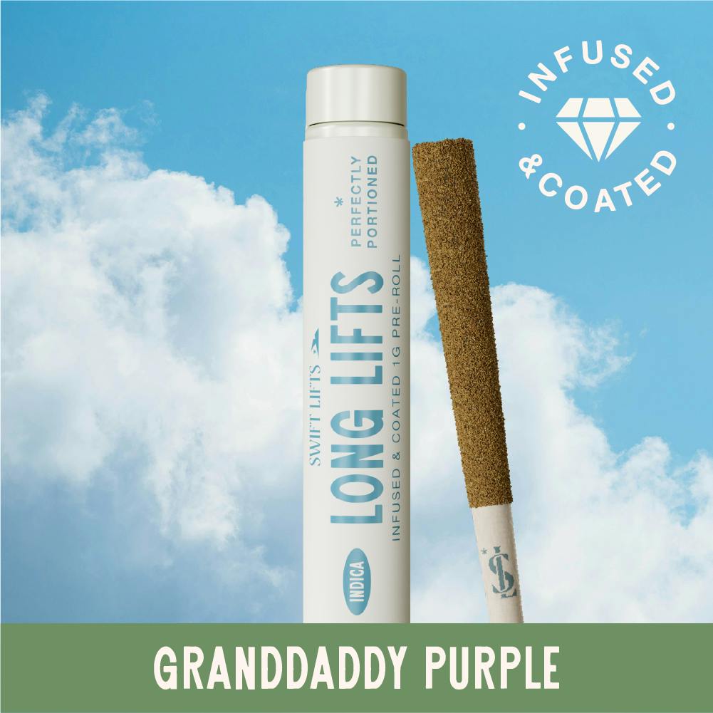 Swift Lifts Long Lift Infused & Coated Granddaddy Purple Infused Pre-Roll 1g