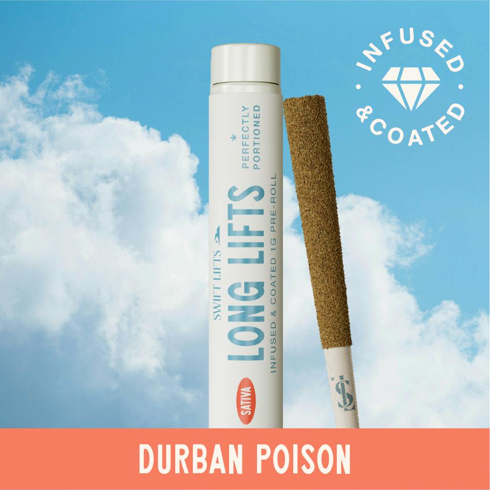 Swift Lifts Long Lift Infused & Coated Durban Poison Infused Pre-Roll 1g