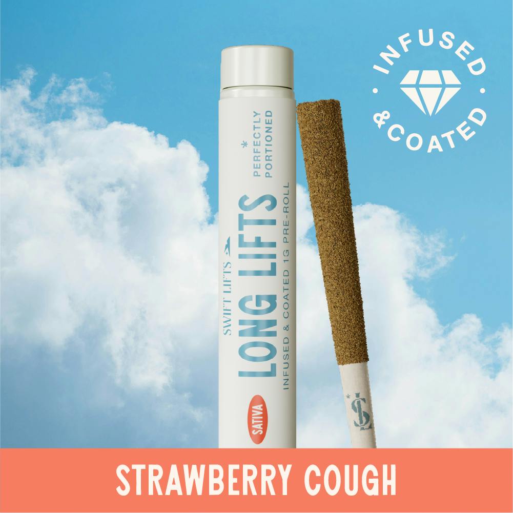 Swift Lifts Long Lift Infused & Coated Strawberry Cough Infused Pre-Roll 1g