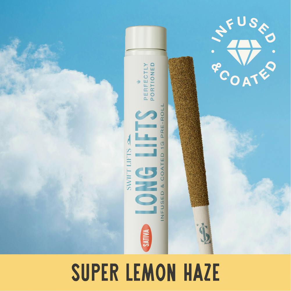Swift Lifts Long Lift Infused & Coated Super Lemon Haze Infused Pre-Roll 1g