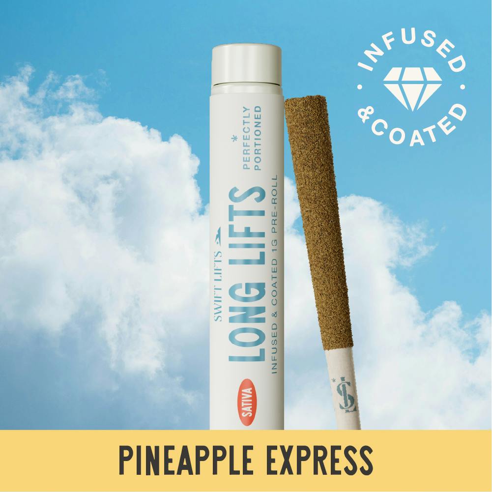 Swift Lifts Long Lift Infused & Coated Pineapple Express Infused Pre-Roll 1g