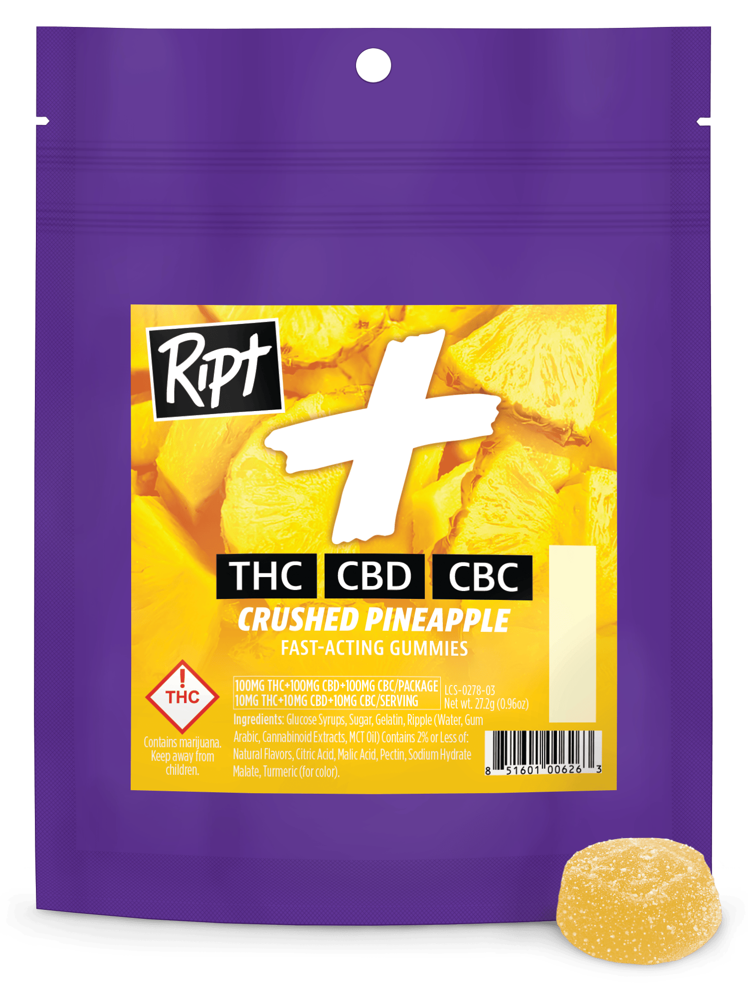 Ripple | Ript Gummies - PLUS Crushed Pineapple