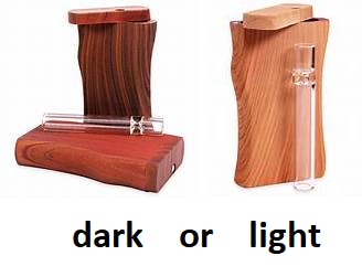 Wood Dugout with Glass Bat / One Hitter - 4" (poker box)