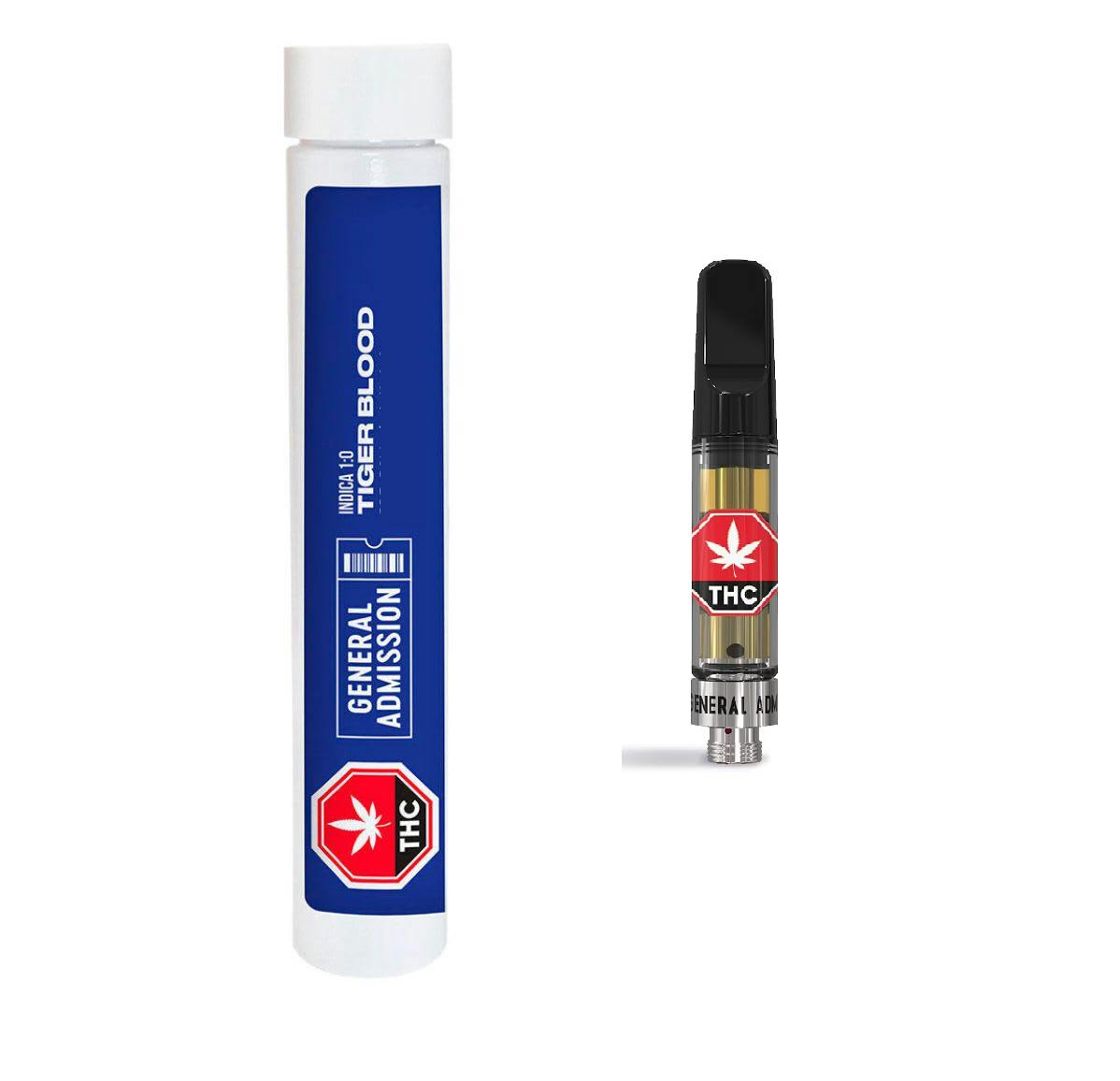 General Admission : Tiger Blood Distillate Vape Cartridge - 1g