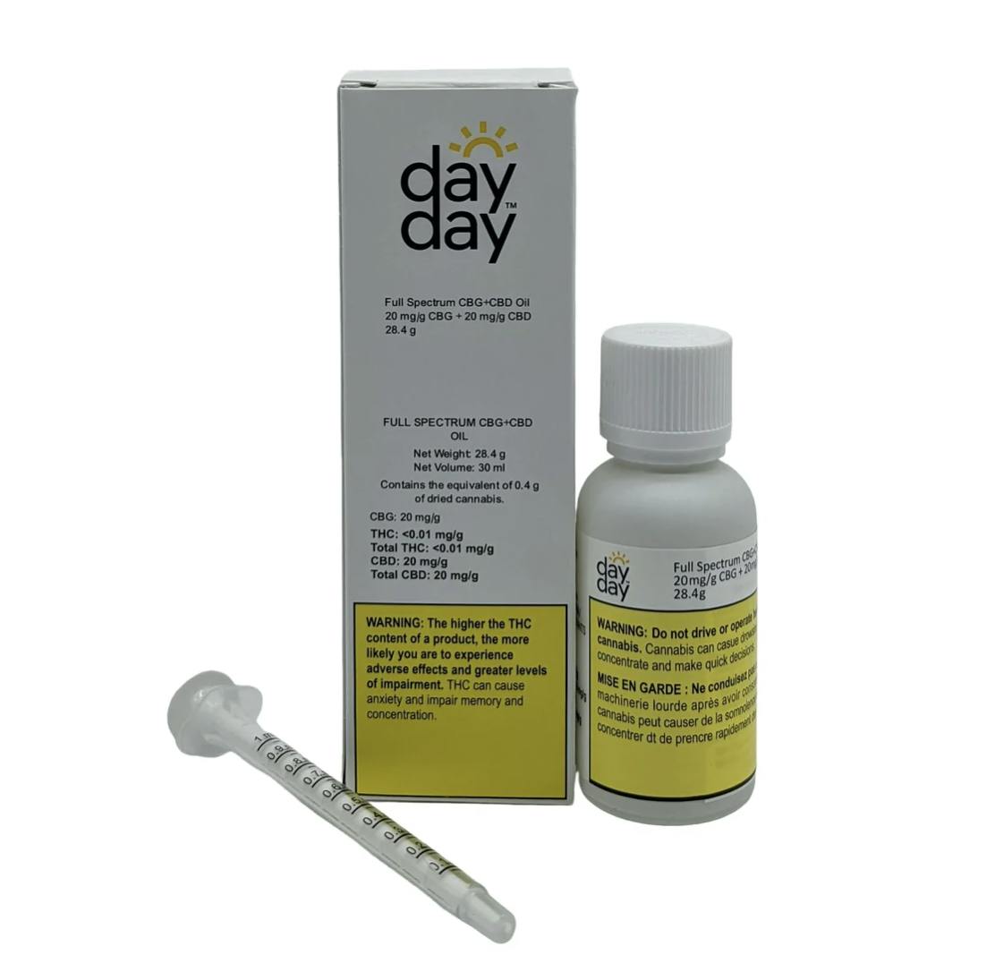 DayDay : Full Spectrum 600CBG + 600CBD Oil - 30ml