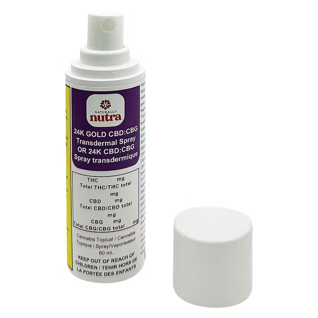 NATURALLY NUTRA - 24K Gold CBD:CBG Transdermal Spray