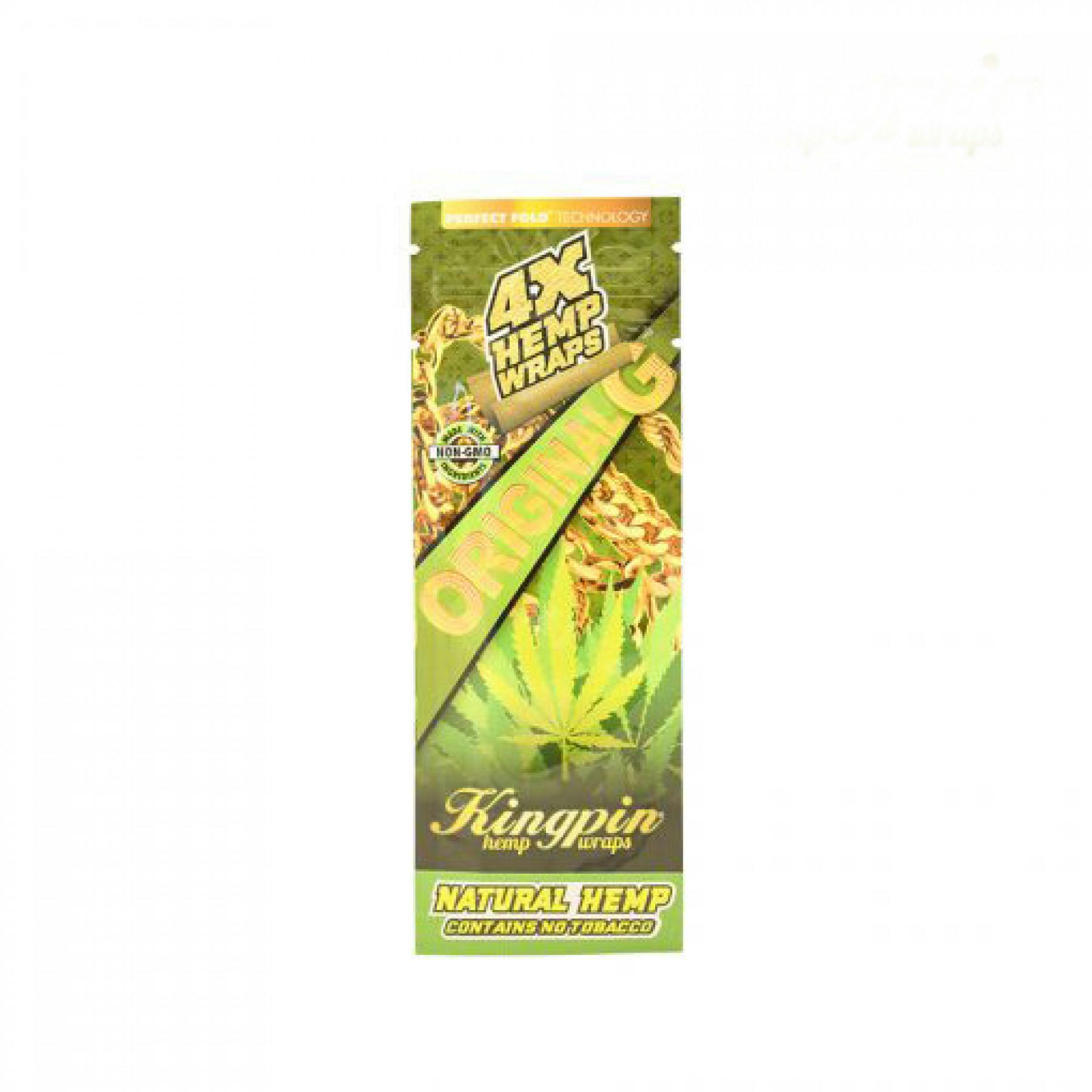 Kingpin : Natural Hemp Blunt Wraps - 4Pcs