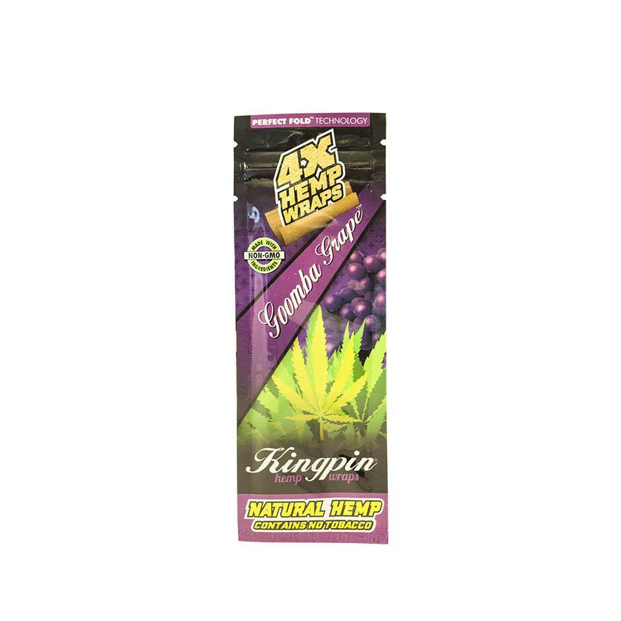 Kingpin : Goomba Grape Hemp Blunt Wraps - 4Pcs