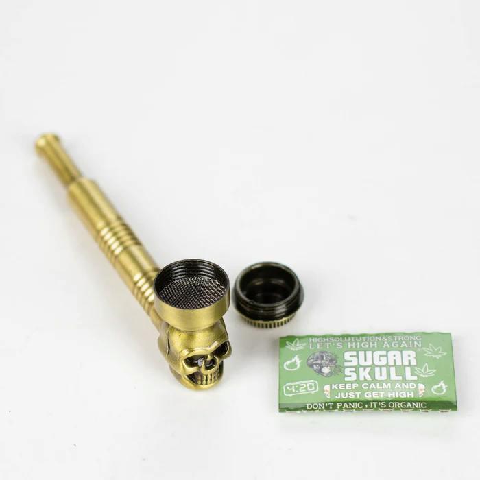 Sugar Skull Super Slim Metal Pipe With Screen