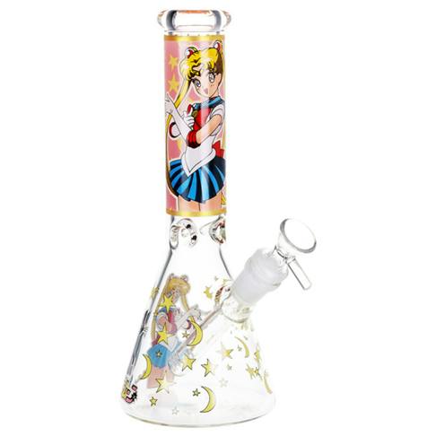 Sailor Moon Beaker Bongs – 4mm Thick Glass - 12''