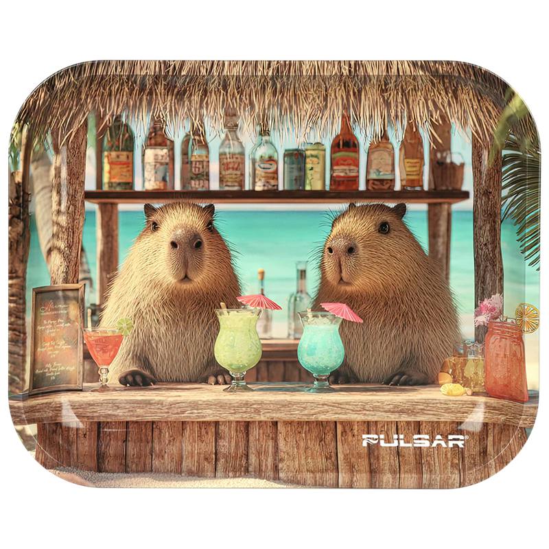 Pulsar - Large Rolling Tray 13"x11" - Capybara Cabana