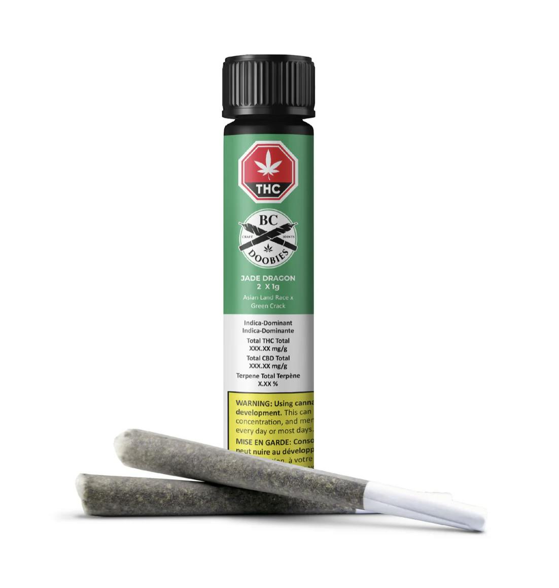 BC Doobies : Jade Dragon Pre-Rolls - 2 x 1g