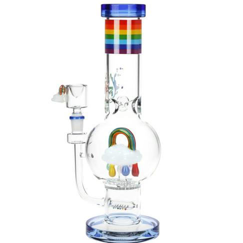 Pulsar Acid Rainbows Bubble Base Glass Bong - 12.6" / 14mm F