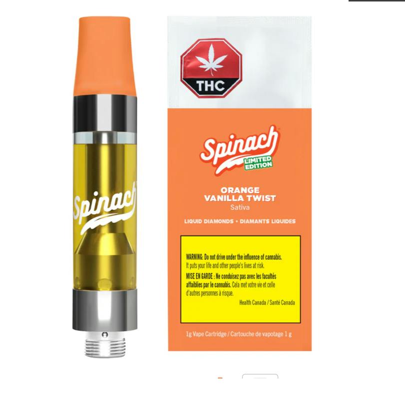 Spinach : Orange Vanilla Twist Diamond Vape Cartridge - 1g