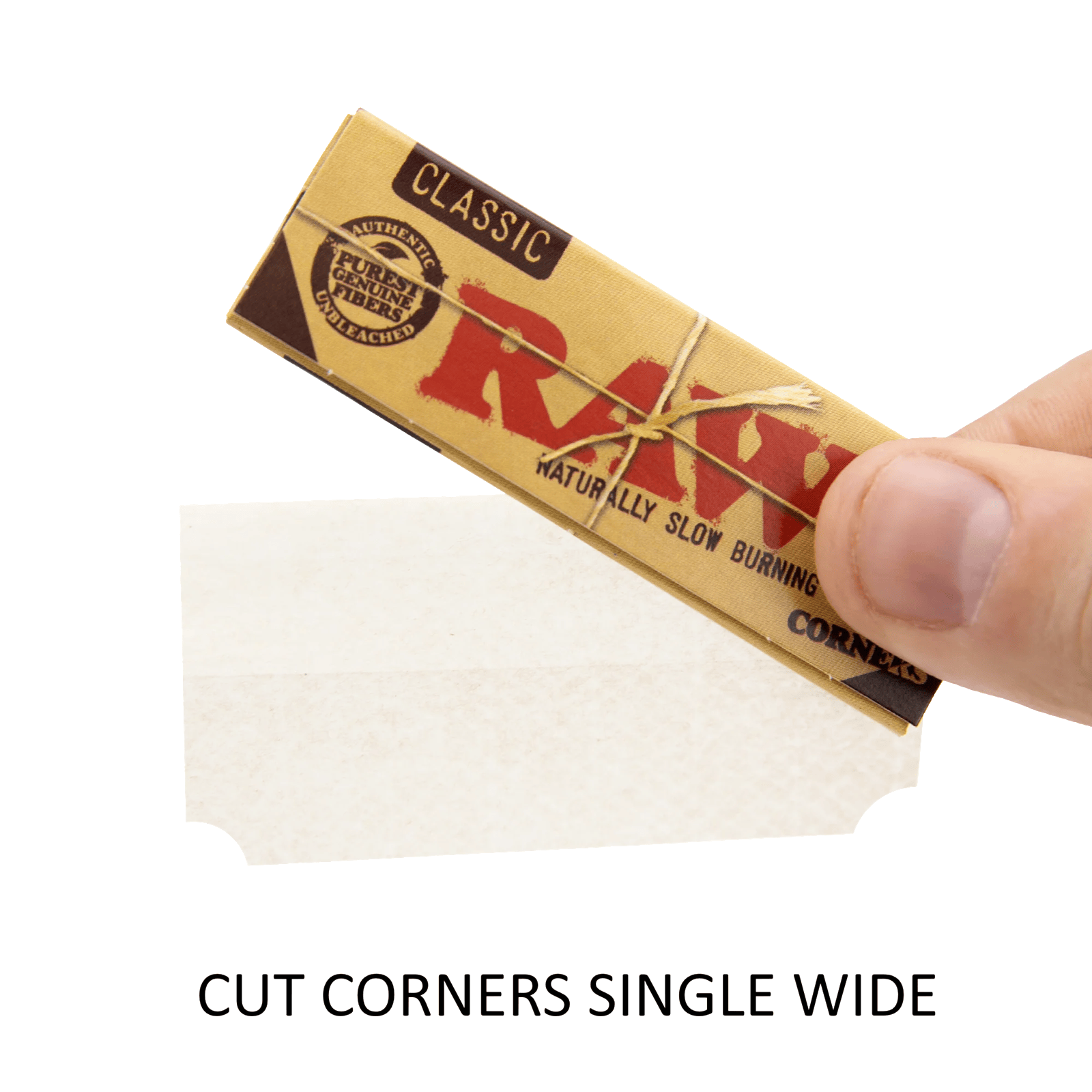 Raw : Classic Single Wide Cut Corners Papers