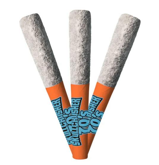 Skullcrusher 70's : Iced Orange - Quad Diamond Infused Pre-Rolls - 3 x 0.45g