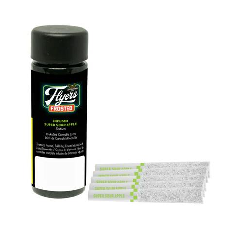 Claybourne : Flyers Frosted Super Sour Apple Infused Pre-Roll - 5 x 0.5g