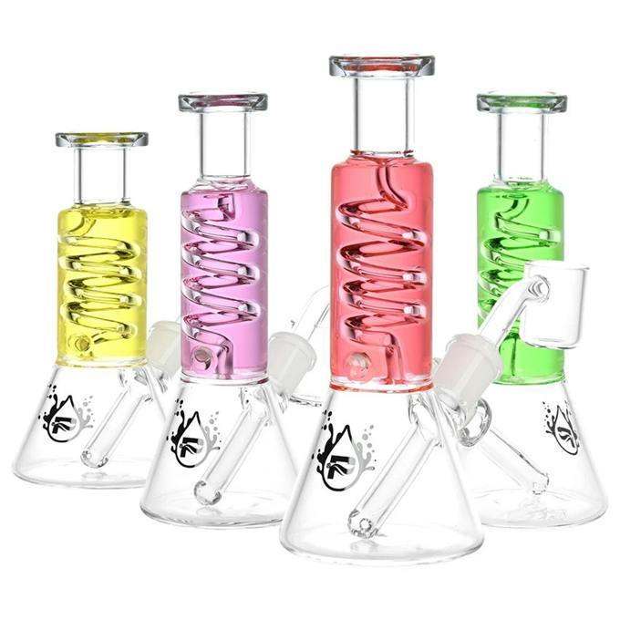 Pulsar Mini Glycerin Coil Beaker Dab Rig - 6"/14mm