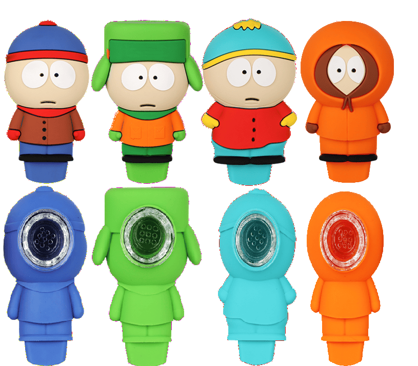 South Park Silicone Hand Pipe w/ Glass Bowl - 3"