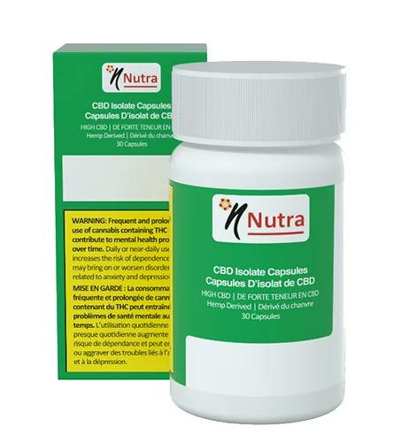 NATURALLY NUTRA : CBD Capsules 100mg each x 30
