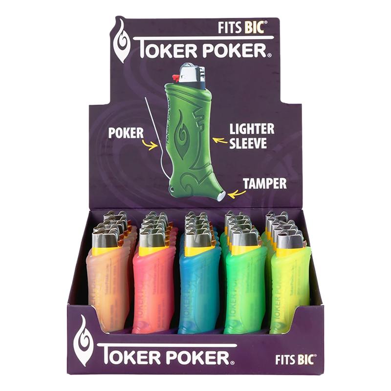 Toker Poker Lighter Sleeve Display - Glow In The Dark