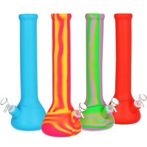 Silicone Beaker Water Bong - 13.25" Assorted Colors