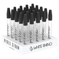 White Rhino Glass Dab Straw | Silicone Cap | 5"