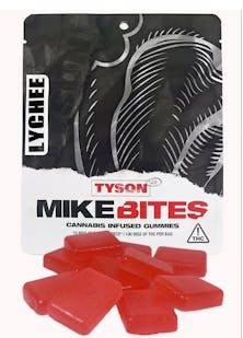 100mg- Lychee-Tyson Distillate Gummy PK (10 pieces) Mike Bites