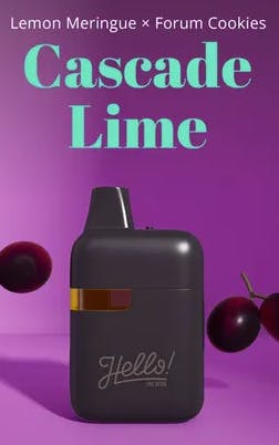 Hello! Live Resin Disposable Vape 1g Cascade Lime