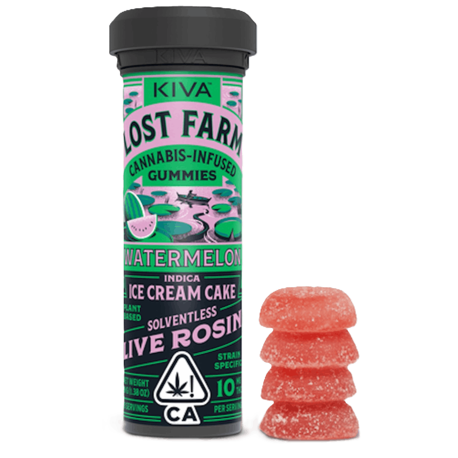 Kiva - Lost Farm Rosin Gummies — Watermelon / Ice Cream Cake