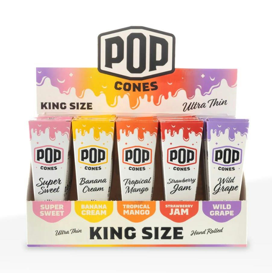 Pop Cones - Pop Cones | Flavor Activated Cones King Size 3pk - Ultra Thin - Tropical Mango