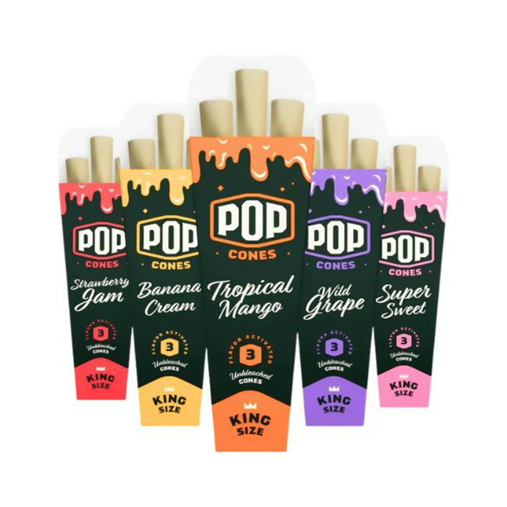 Pop Cones - Pop Cones | Flavor Activated Cones King Size 3pk - Unbleached - Banana Cream