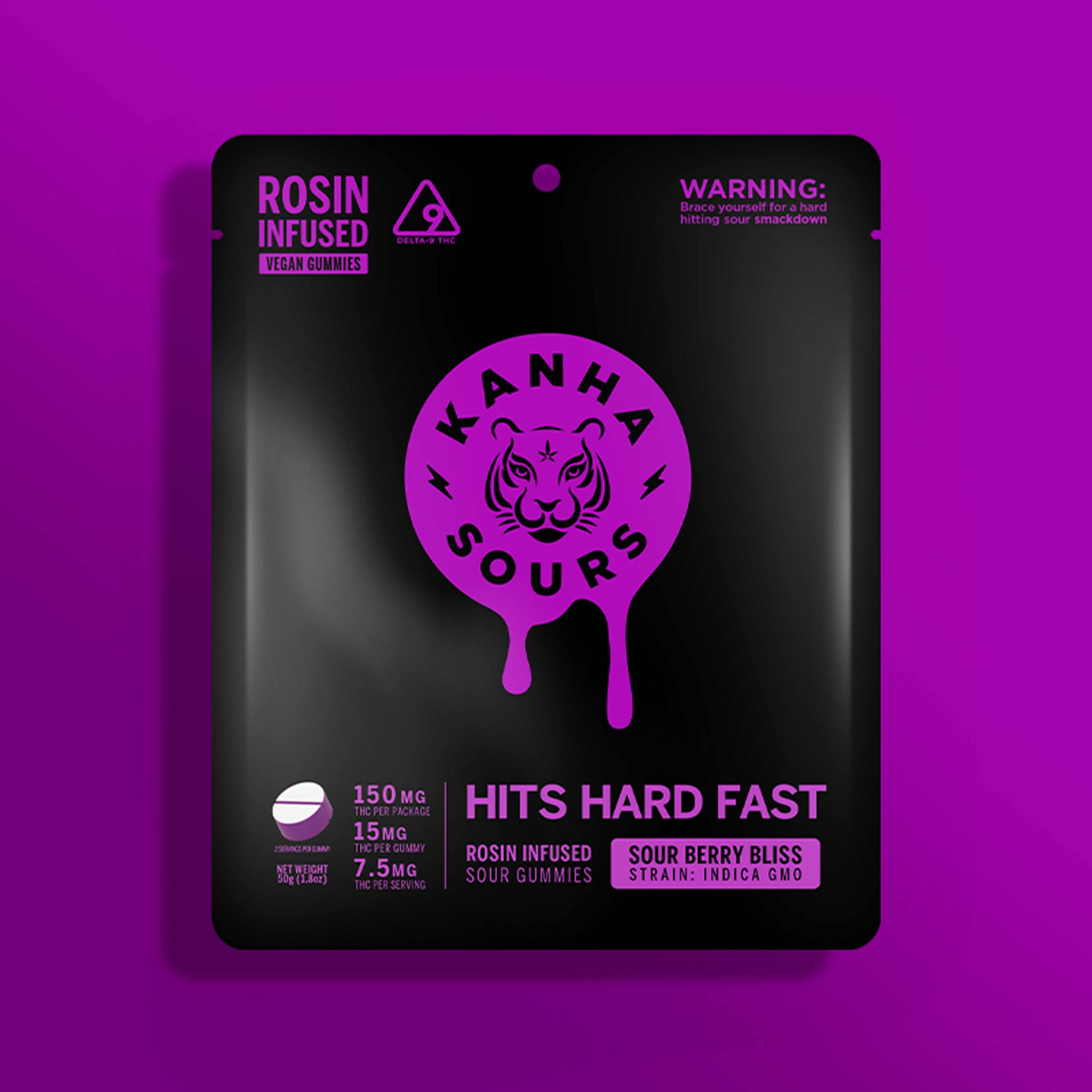 Kanha - KANHA — Vegan Solventless Rosin NANO Indica Sour Berry Bliss 100mg