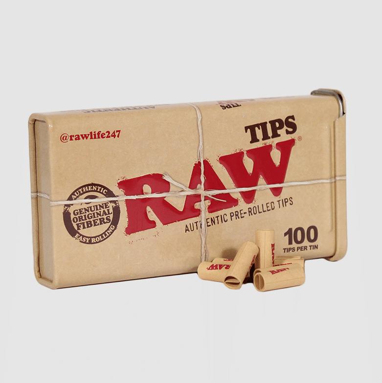 Raw - Raw | 100 Pre-Rolled Tip Tin
