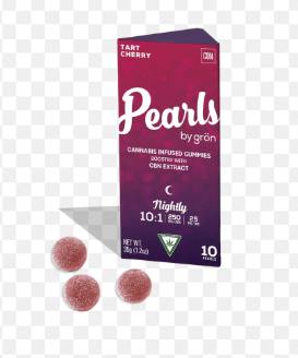 Pearls - Pearls - Tart Cherry 10:1 CBN:THC Gummies - 25mg - 10 pack