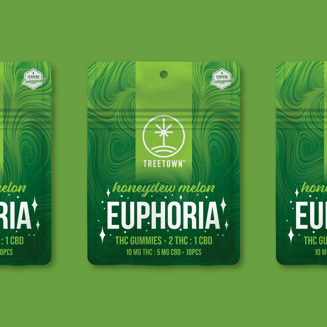 2:1 Euphoria | Honeydew Melon | 40mg THC x 20mg CBD | 5pk | TreeTown
