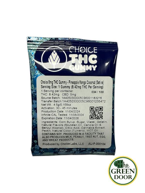 Choice Chews - Pineapple Mango Coconut - Single 8MG Gummy at The Green Door - Bangor MI