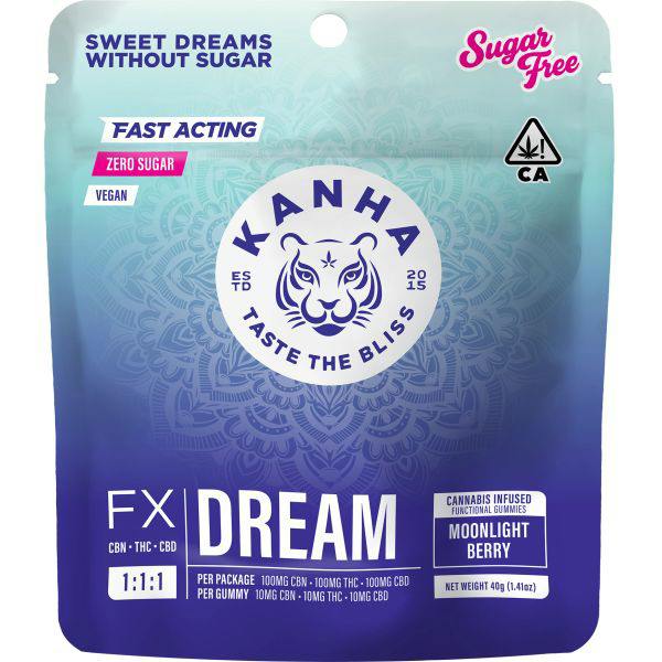 KANHA - CBN GUMMY - 1:1:1 CBD DREAM MOONLIGHT BERRY - 300MG