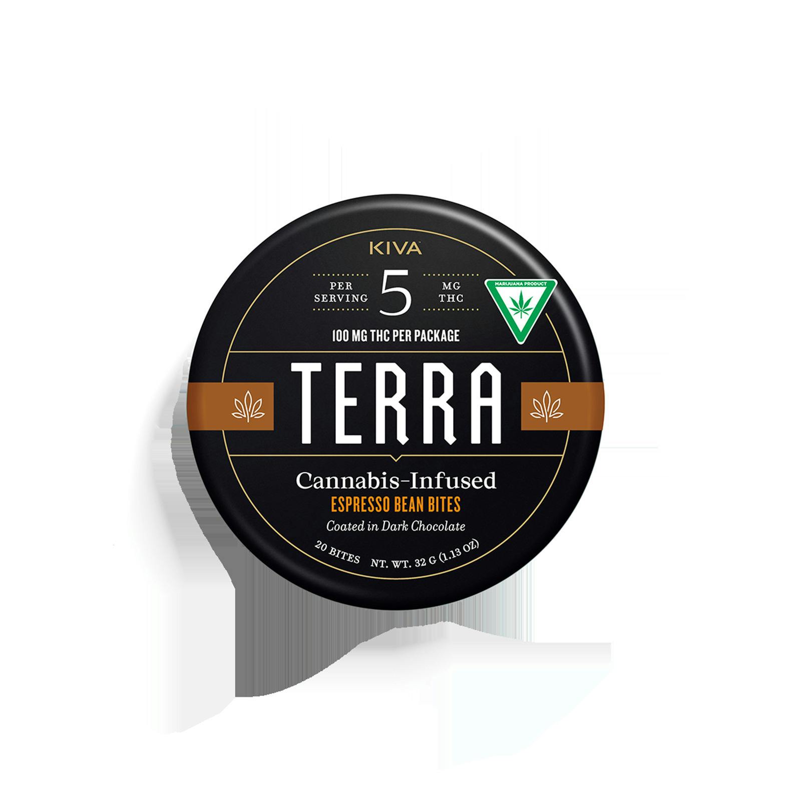 Dark Chocolate Espresso Bean Terra Bites (100mg THC)
