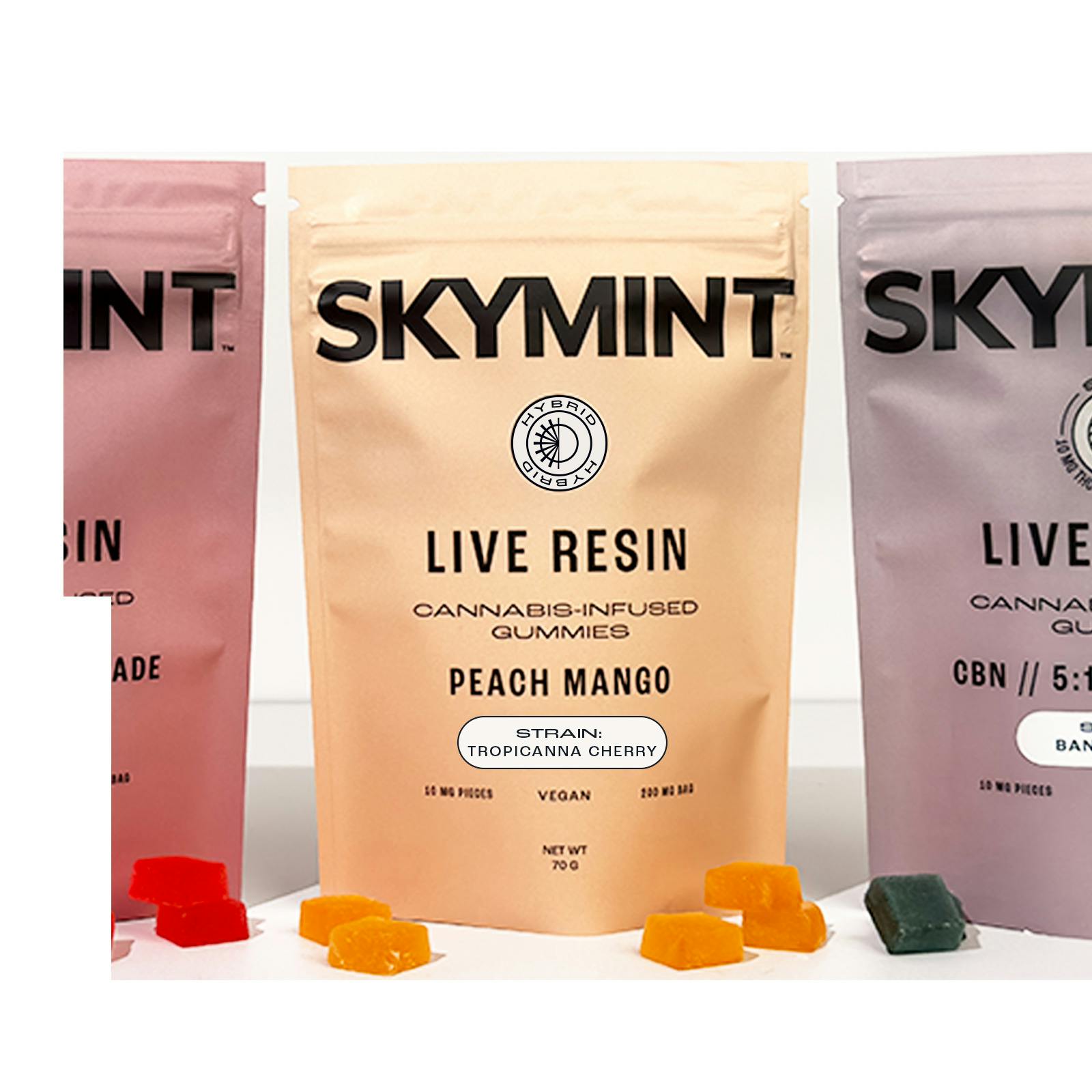 Peach Mango Live Resin Gummies (10mg Each | 200mg Total THC)