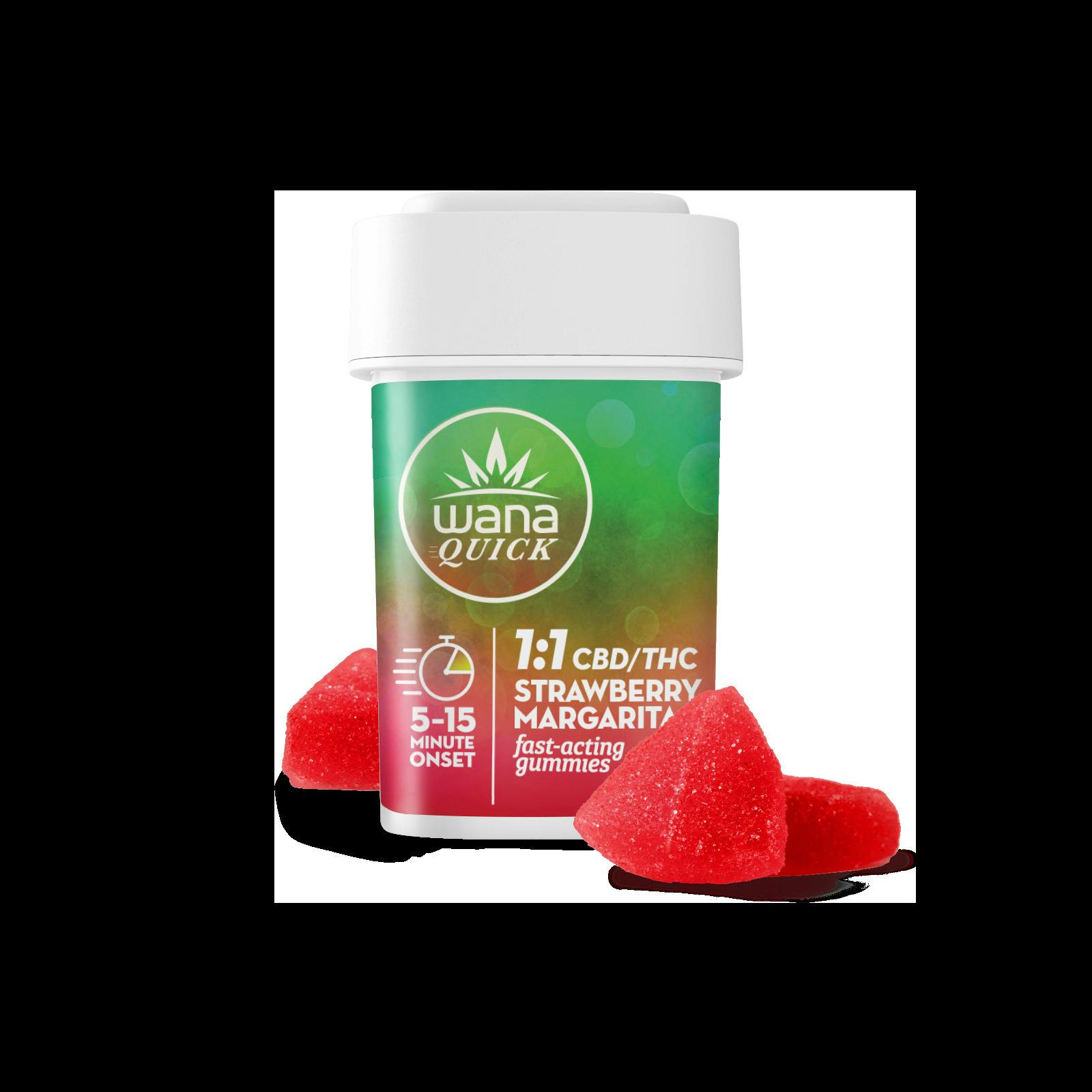Strawberry Margarita Gummies - Quick (20mg Each | 200mg Total)