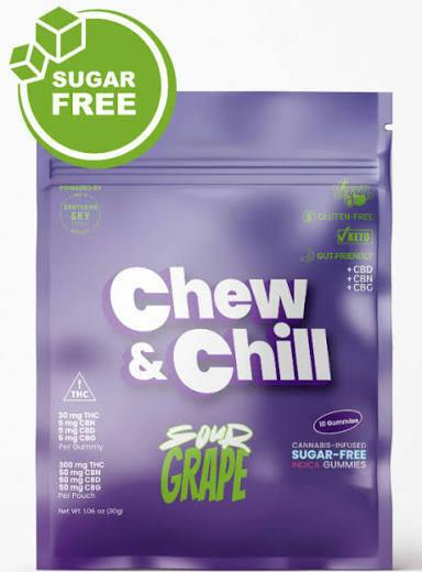 Chew & Chill | 300mg | Sour Grape | 10pk