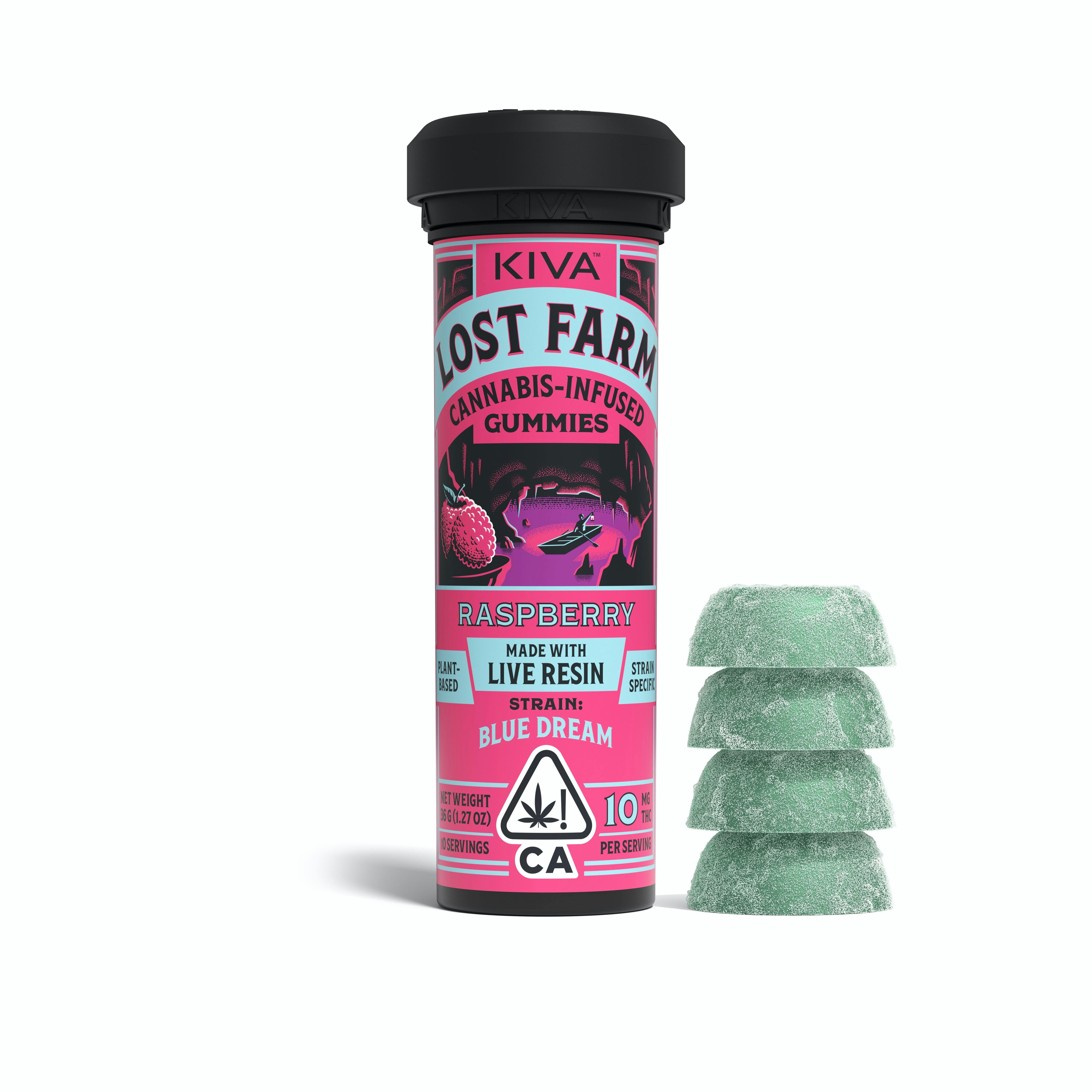 Raspberry 'Wedding Cake' Live Resin Gummies | 100mg | 10ct | 10mg/ea